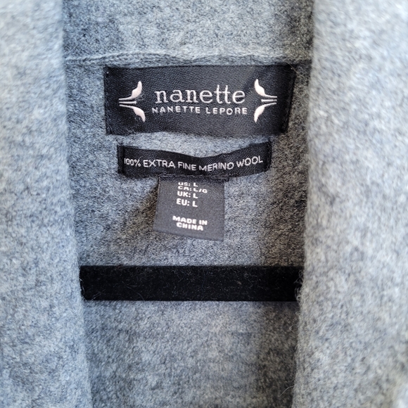 Nanette 100% Merino Wool Sleeveless Cardigan Sweater - Picture 4 of 6